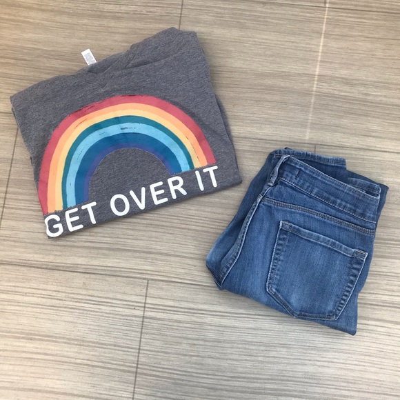Bella Canvas Tops - graphic rainbow shirt